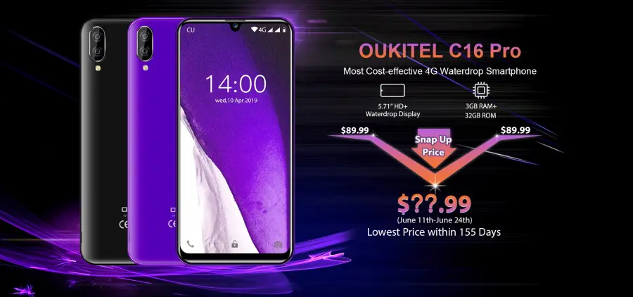 OUKITEL C16 Pro è ufficiale: SPECIFICHE E PREZZI