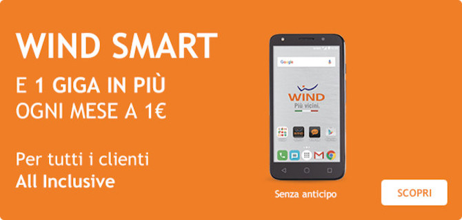 Wind Smart: ecco le offerte del momento con minuti illimitati e 30/40 GB