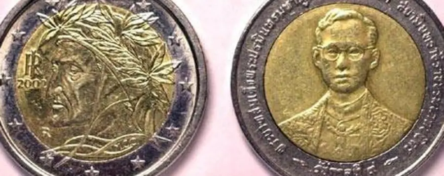 Attenti ai Bath Thailandesi: sono quasi uguali ai 2 Euro